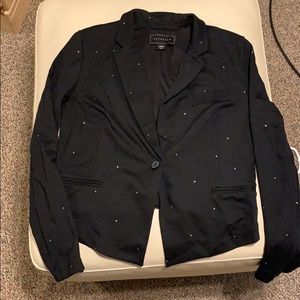 Black blazer with silver dots